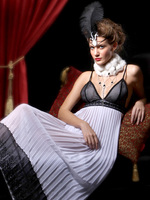 Pleated Chiffon Nightgown